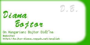 diana bojtor business card